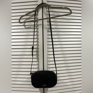 Small Black Kate Spade Sparkly Glitter Crossbody Zip Bag
